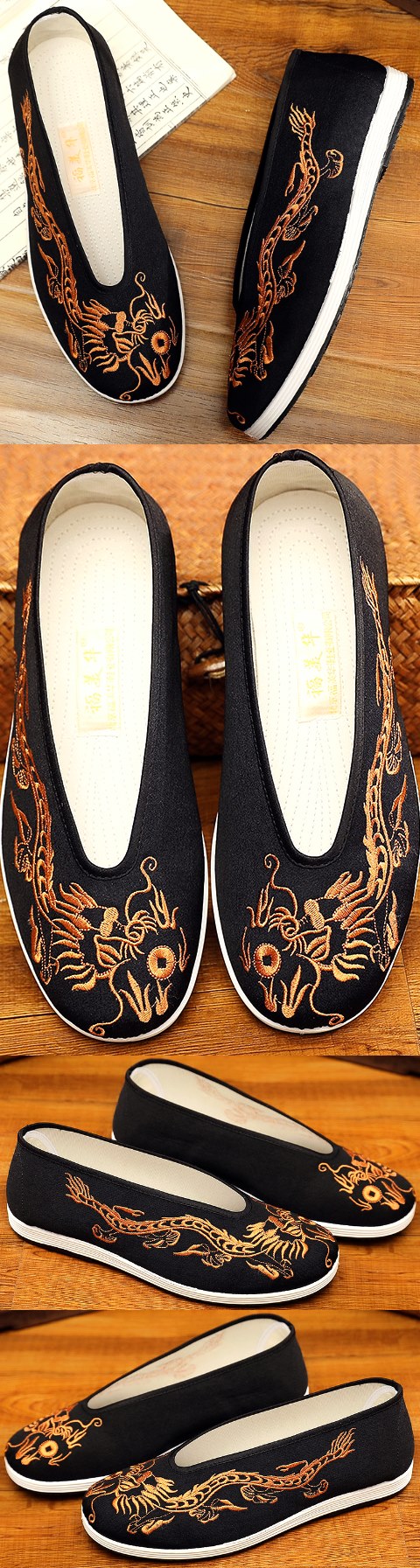 Chinese Round Opening Embroidery Cloth Shoes (RM)