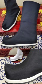 Archaic Han Style Tipping-Head Cloth Boots w/ Rubber sole