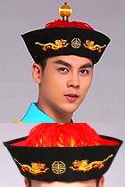 Chinese Qing Dynasty Royal Highness Hat w/ Pigtail for Adults/Kids