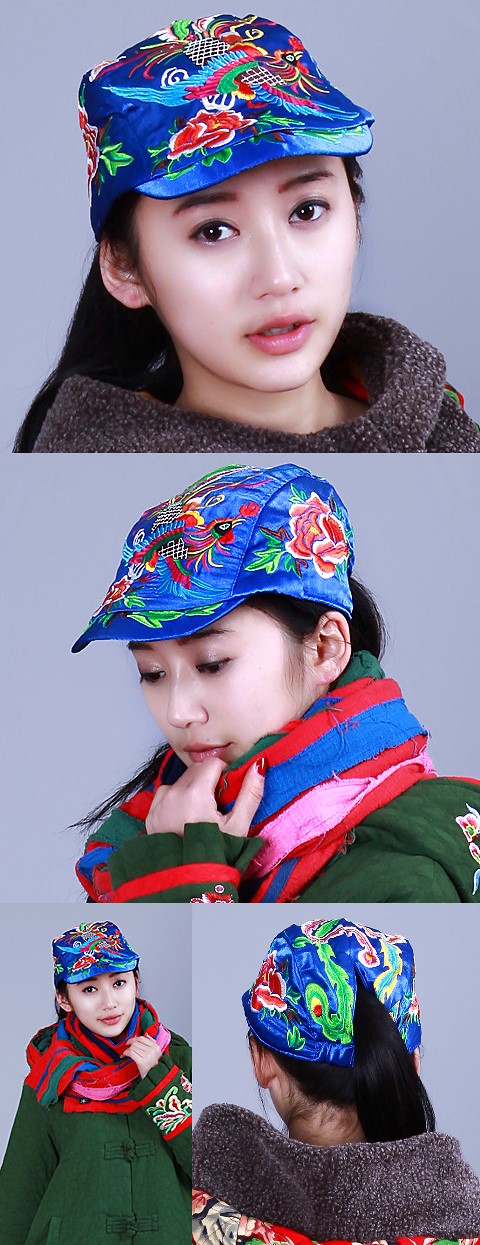 Ethnic Phoenix Embroidery Cap