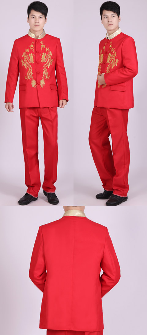 Modernised Mao Suit w/ Dual-dragon Embroidery (RM)