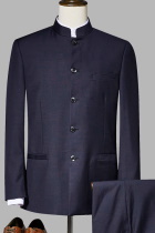 Modernised Snug Fit Mao Suit - Dk Navy (RM)