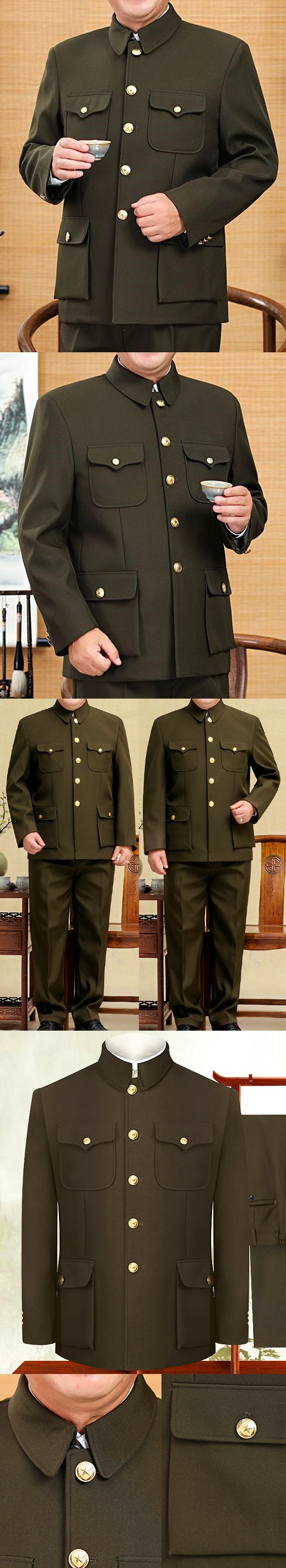 Classic Military Officer Style Mao Jacket (RM)