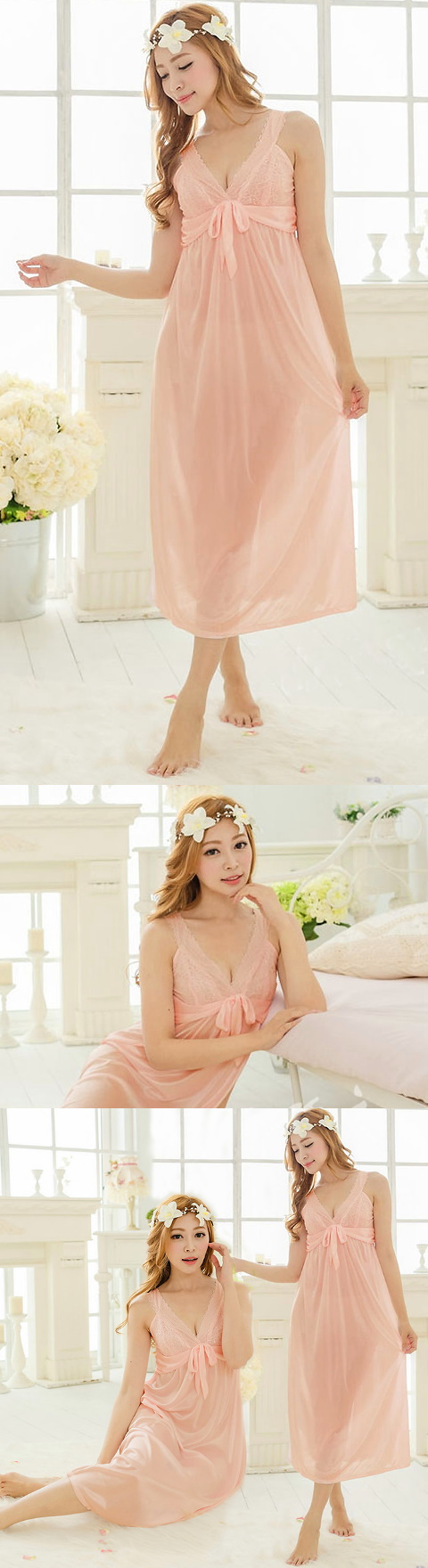 Silky Long Slip Dress Sleepwear (RM)