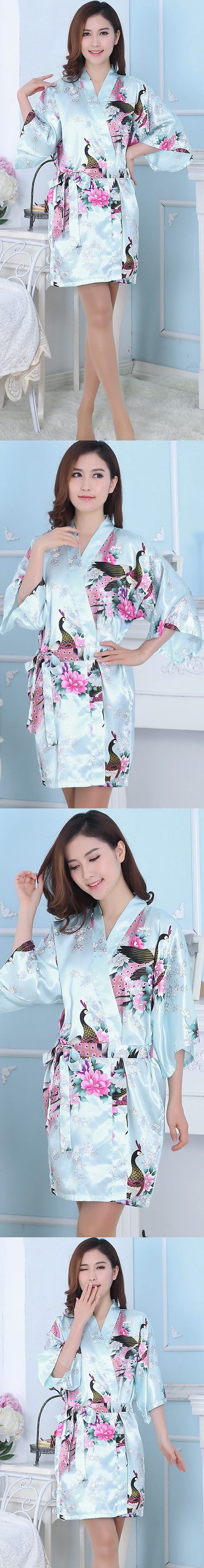 Silky Short Robe - Light Blue (RM)