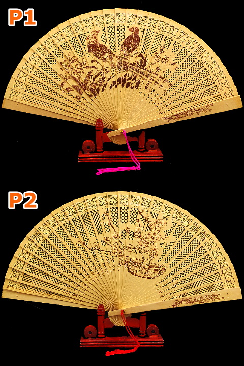 Sandalwood Folding Fan (Multiple Patterns)