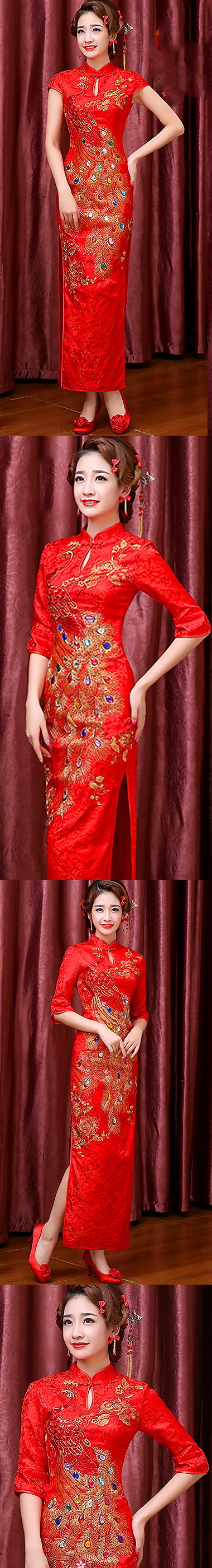 Long-length Bridal/Red Cheongsam (RM)