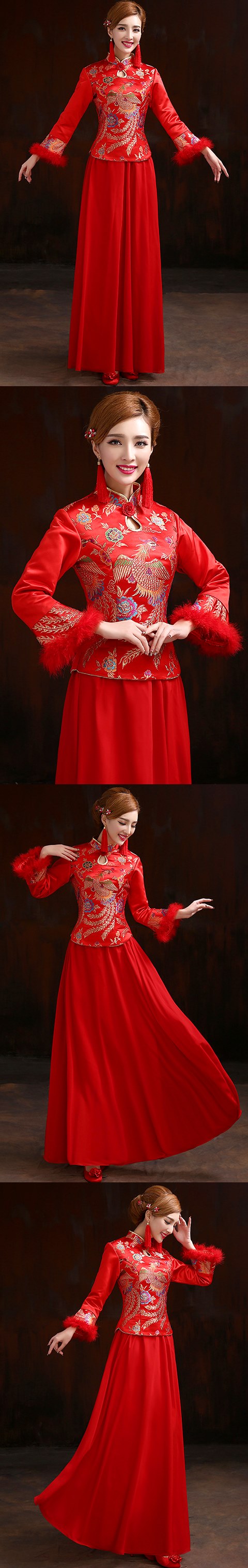 Long-sleeve Long-length Cheongsam (RM)