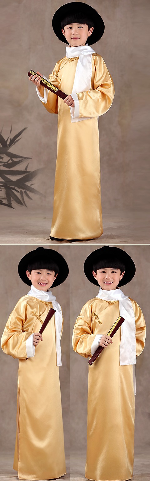Kid's Mandarin Robe w/ White Folding Cuffs (RM)
