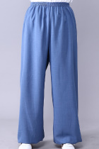Professional Taichi Kungfu Pants - Cotton/Linen - Jean Blue (RM)