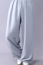 Professional Taichi Kungfu Pants - Cotton/Linen - Light Grey (RM) (RM)