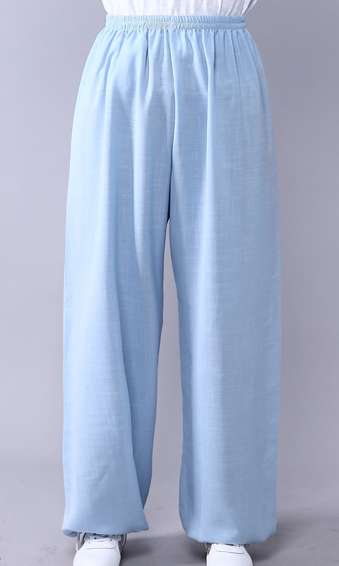 Professional Taichi Kungfu Pants - Cotton/Linen - Sky Blue (RM)