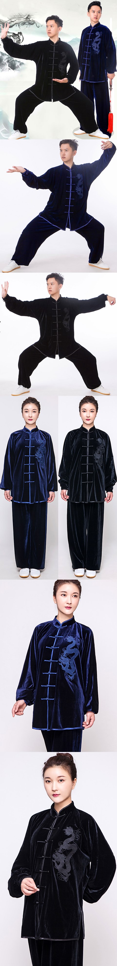 Professional Taichi Kungfu Uniform with Pants - Velvet (RM)