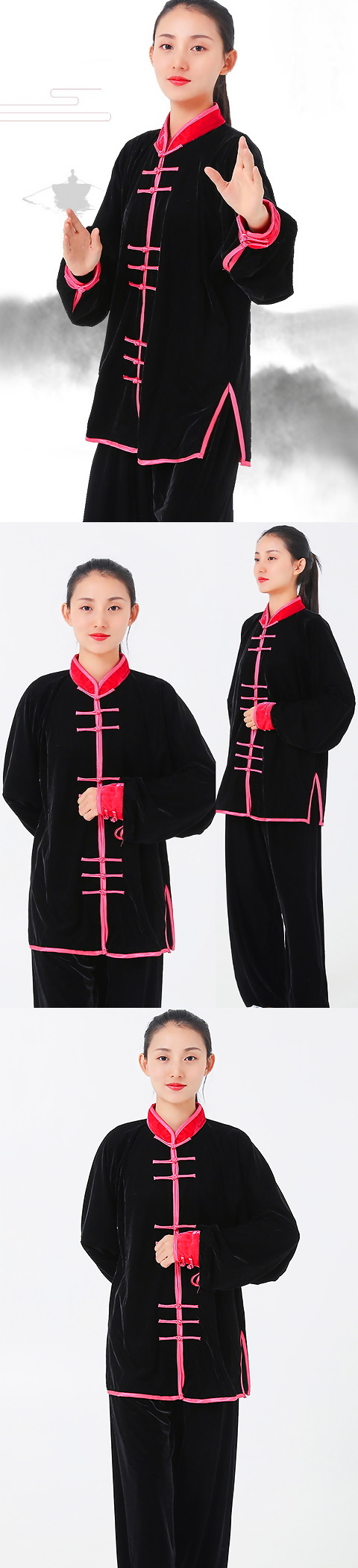 Professional Taichi Kungfu Uniform with Pants - Velvet (RM)