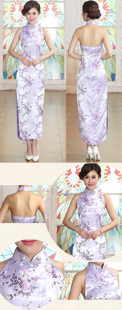 Cut-in Shoulders Bareback Brocade Cheongsam (RM)