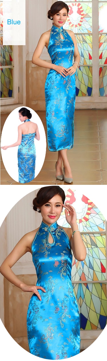 Cut-in Shoulders Bareback Brocade Cheongsam (RM)