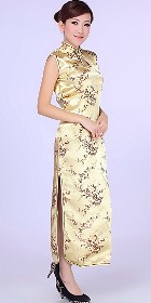 Sleeveless Long-length Brocade Cheongsam (RM)