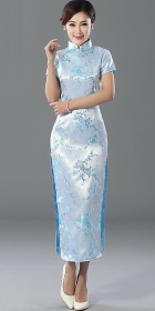 Short-sleeve Long-length Brocade Cheongsam (RM)