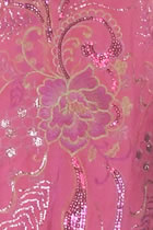 Fabric - Floral Embroidery Chameleon Thai Silk