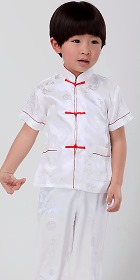 Boy's Short-sleeve Jacquard Mandarin Suit (RM)