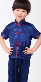 Boy's Short-sleeve Jacquard Mandarin Suit (RM)