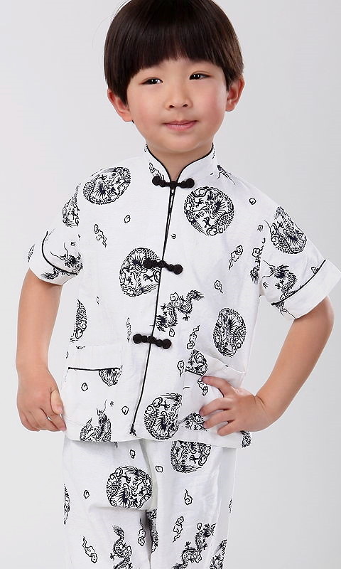 Boy's Short-sleeve Mandarin Suit (RM)