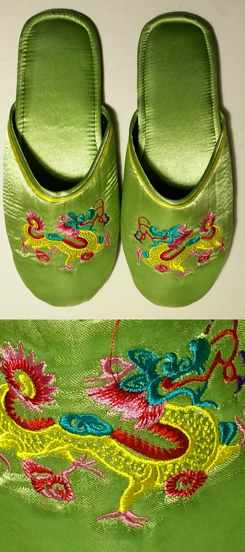 Dragon Embroidery Slippers