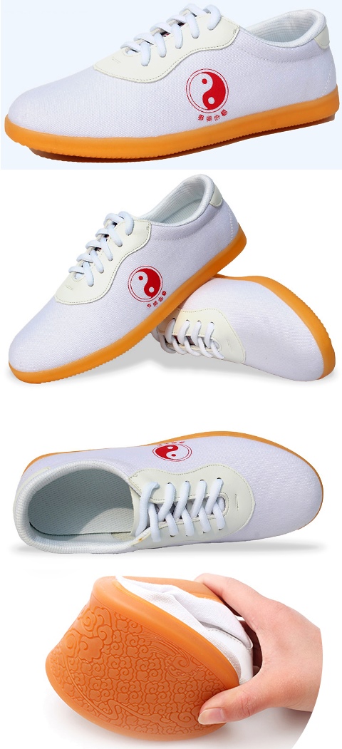 Professional Taichi/Wushu Canvas Sneakers (White)