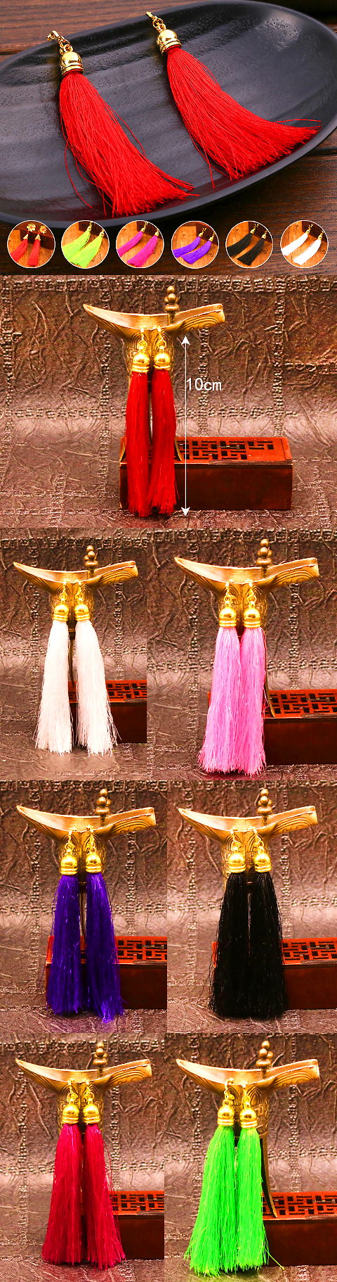 Archaic Style Tassel Earrings