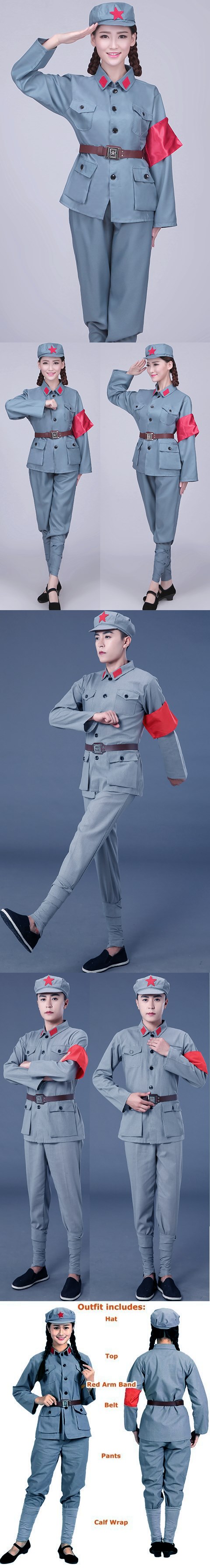 Chinese Red Army Uniform Outfit (Grey)