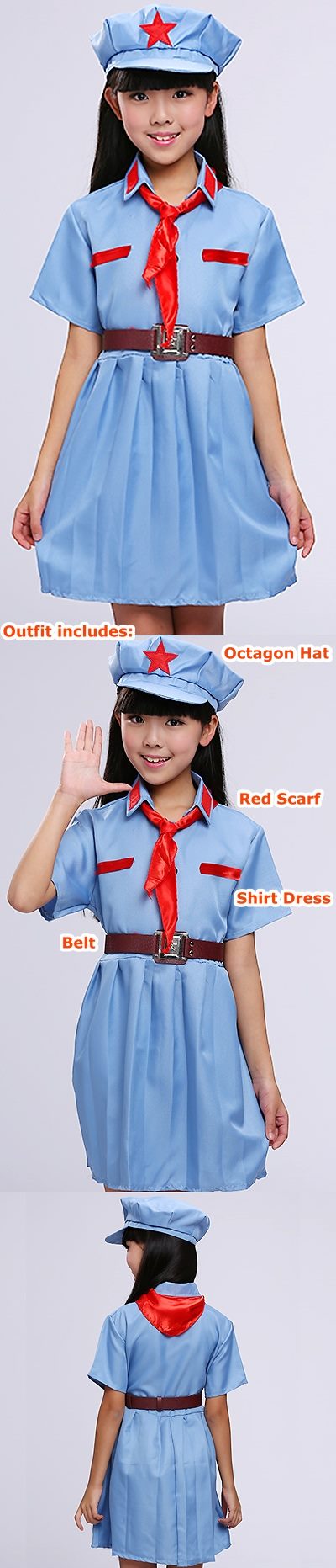 Grils' People's Liberation Army / Red Guard Outfit (Blue)