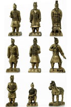 9-piece (8cm) Miniature Terracotta Army