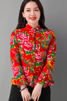 Long-sleeve Mandarin Wadded Jacket (CM)