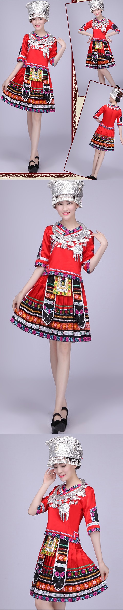 Chinese Ethnic Dancing Costume - Miao Zu