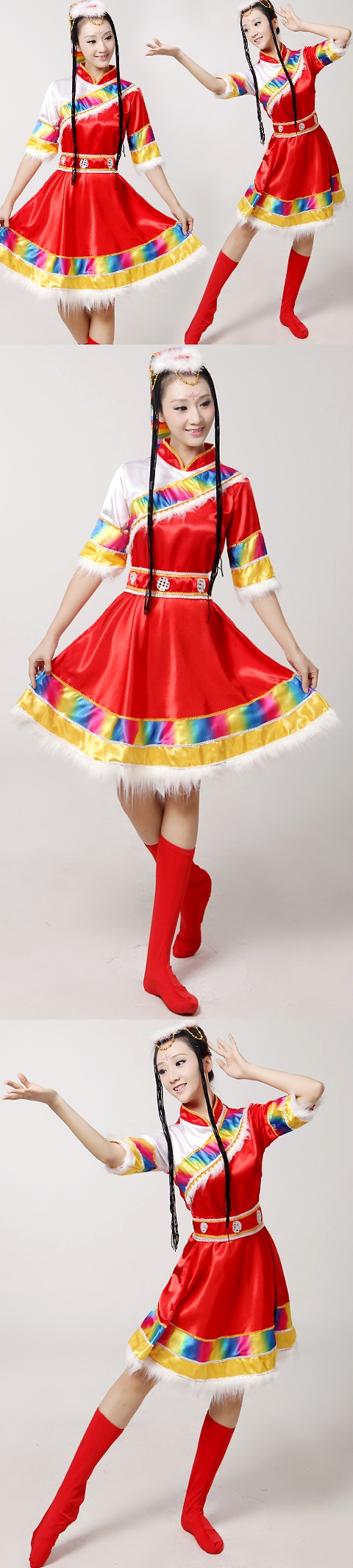 Chinese Ethnic Dancing Costume - Zang Zu (Tibetan)