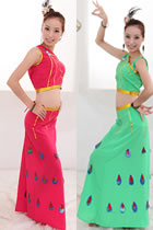 Chinese Ethnic Dancing Costume - Dai Zu's Peacock Dancing Dress