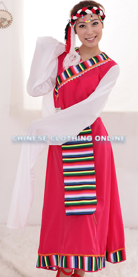 Chinese Ethnic Dancing Costume - Zang Zu (Tibetan)