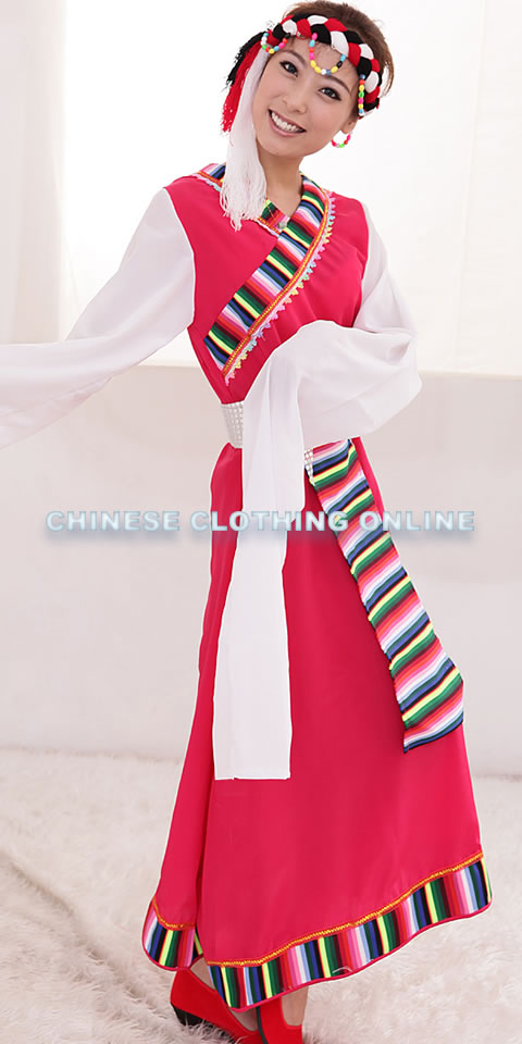 Chinese Ethnic Dancing Costume - Zang Zu (Tibetan)