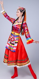 Chinese Ethnic Dancing Costume - Zang Zu (Tibetan)