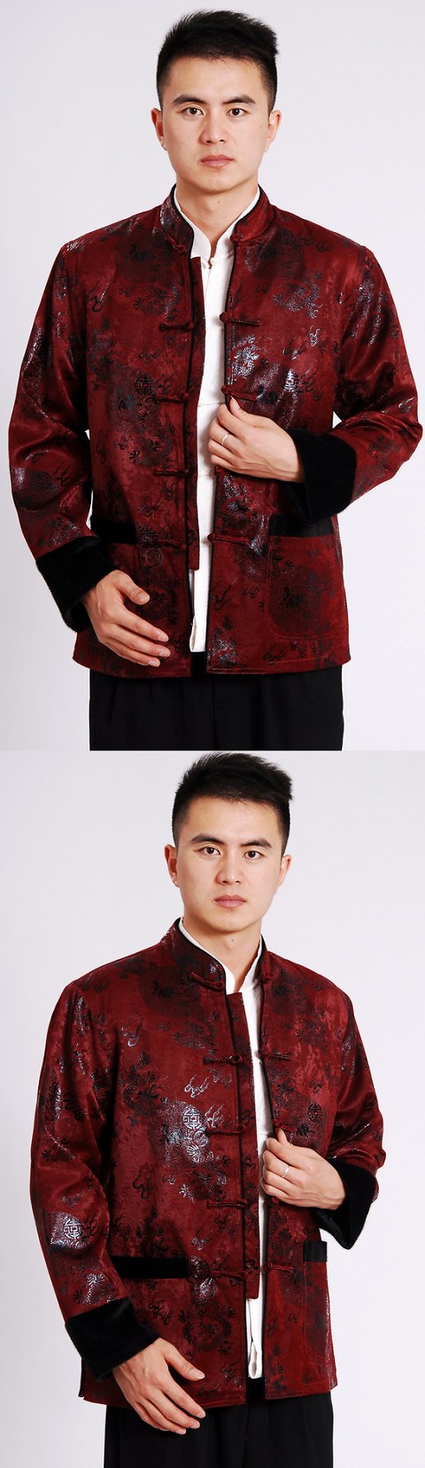 Mandarin Brocade Fabric Mink Hair Jacket (RM)