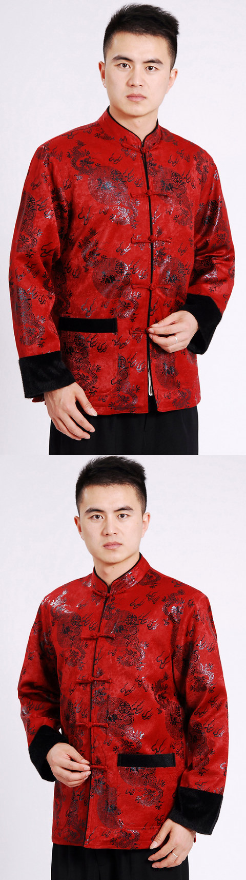Mandarin Brocade Fabric Mink Hair Jacket (RM)