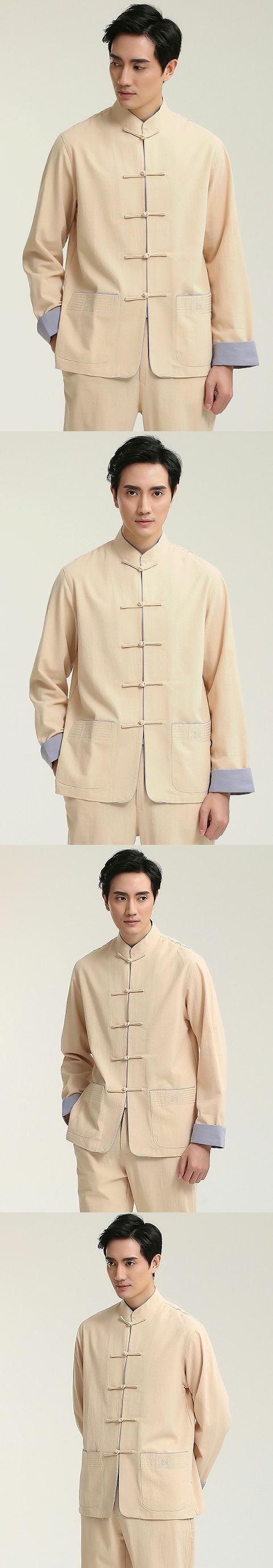 Mandarin Plain Soft Linen Shirt (RM)