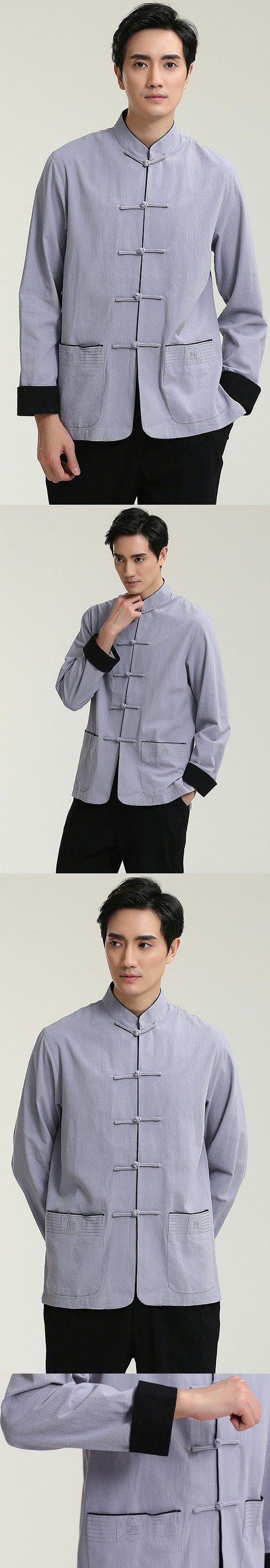 Mandarin Plain Soft Linen Shirt (RM)