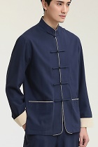 Mandarin Plain Soft Linen Shirt (RM)