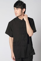 Linen Cotton Short-sleeve Chinese Ethnic Shirt (RM)