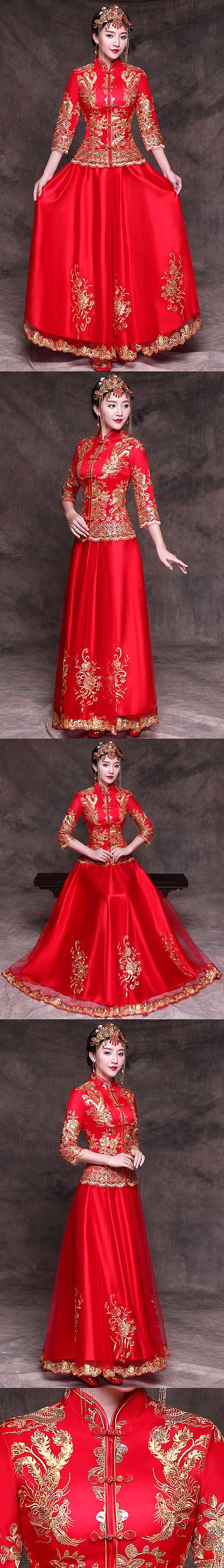 Red Evening-dress / Bridal Skirt Suit