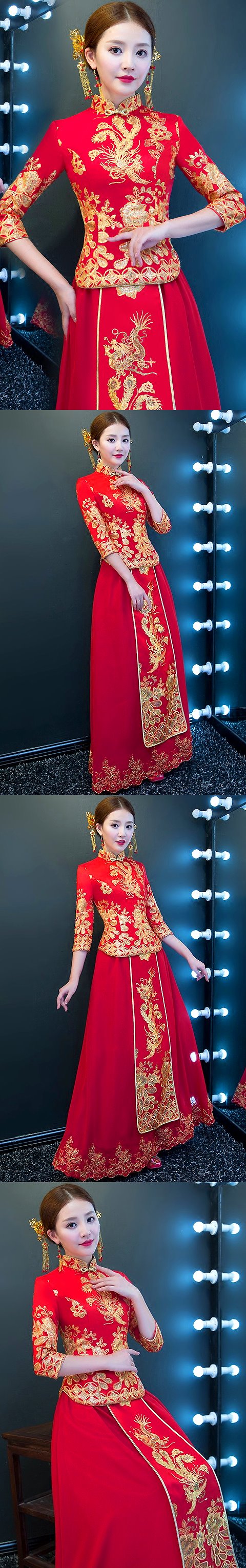 Red Evening-dress / Bridal Skirt Suit