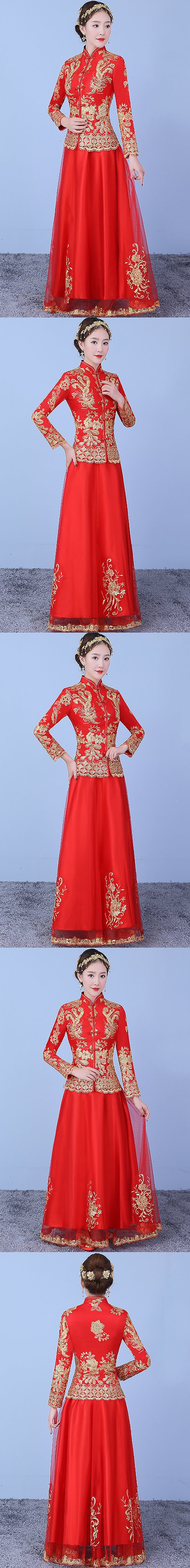 Red Evening-dress / Bridal Skirt Suit