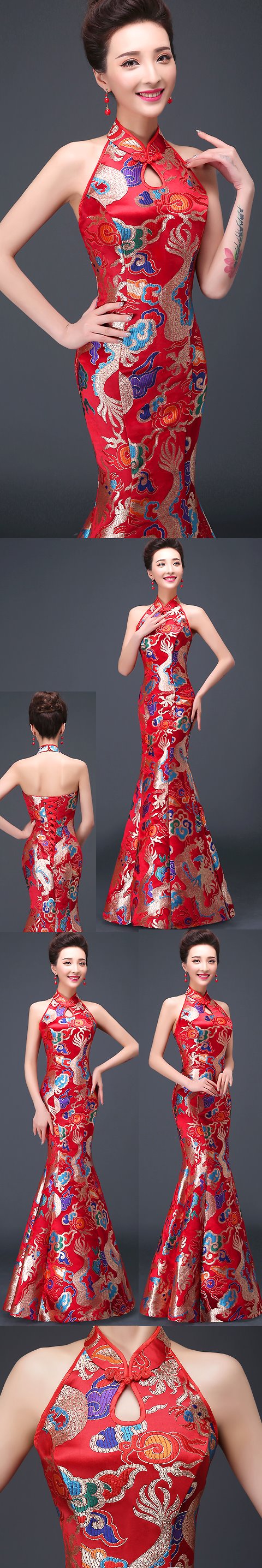 Gorgeous Dragon-embroidery Evening-dress Cheongsam (RM)