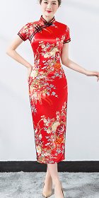 Short-sleeve Long-length Cheongsam (RM)